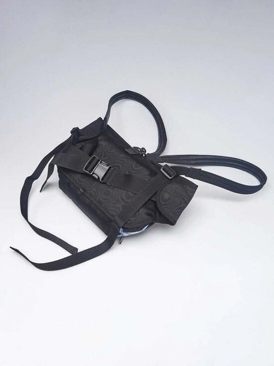 Gucci Black Nylon Retro Patch Belt/Backpack Bag